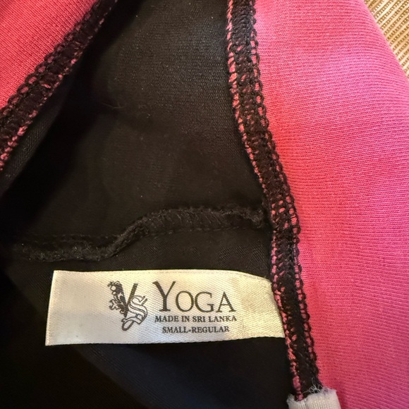 Women's Black and Pink Leggings - Picture 2 of 2